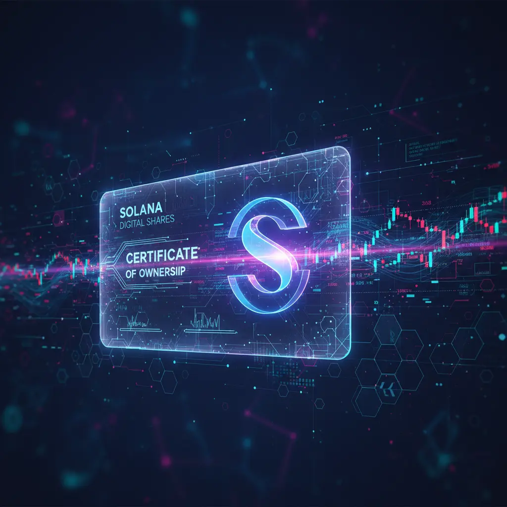 Visualization of Forward Industries stock tokenization on Solana blockchain