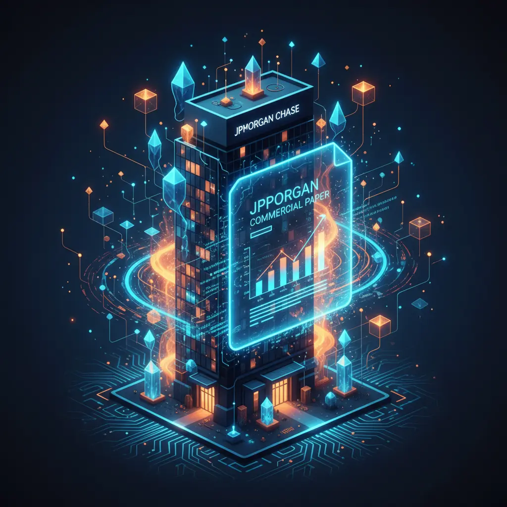 Digital representation of JPMorgan USCP token on Solana blockchain network