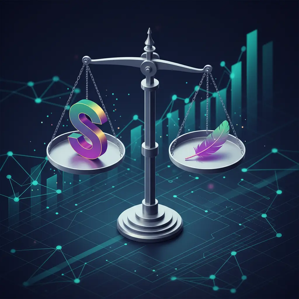 Digital visualization of Solana tokenomics chart showing accelerated disinflation curve