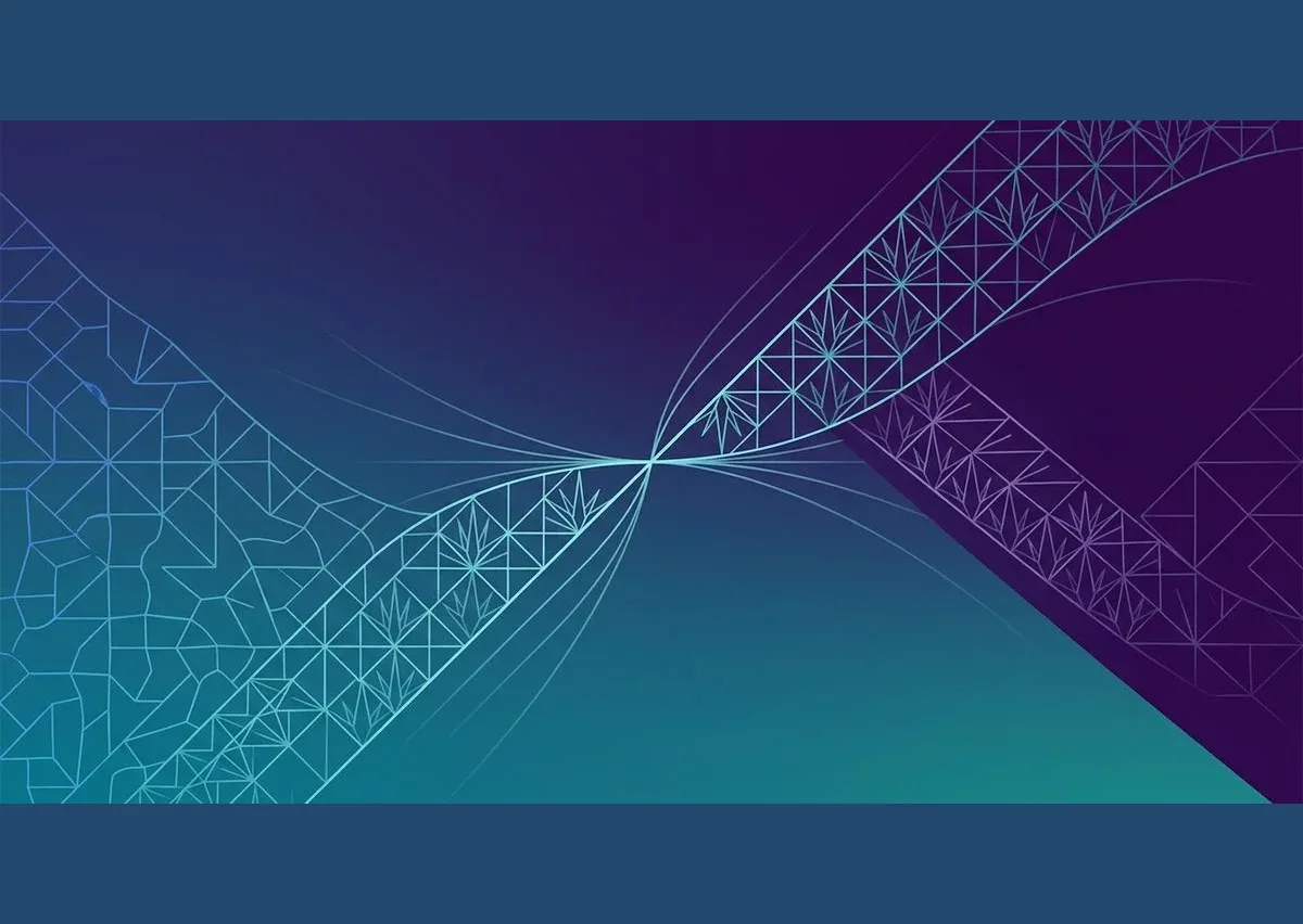 Abstract visualization of deterministic integer arithmetic replacing floating point in a blockchain consensus path